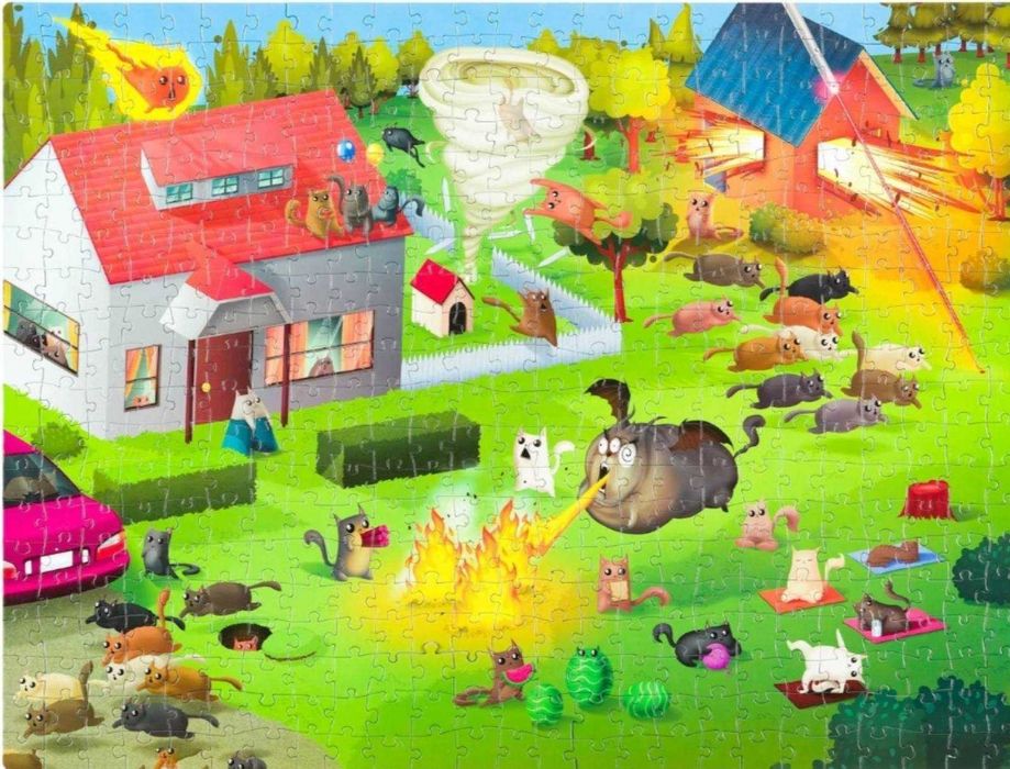 Два броя пъзели Exploding Kittens