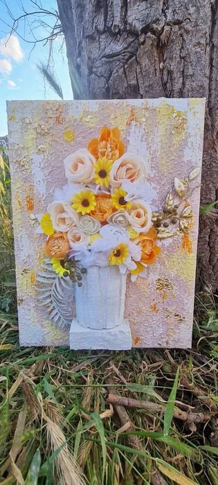 Tablou 5D Deluxe Flori_Handmade Unicat