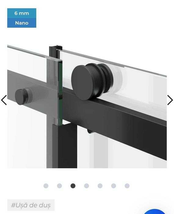 Ușă de duș, 160x195cm, 6mm