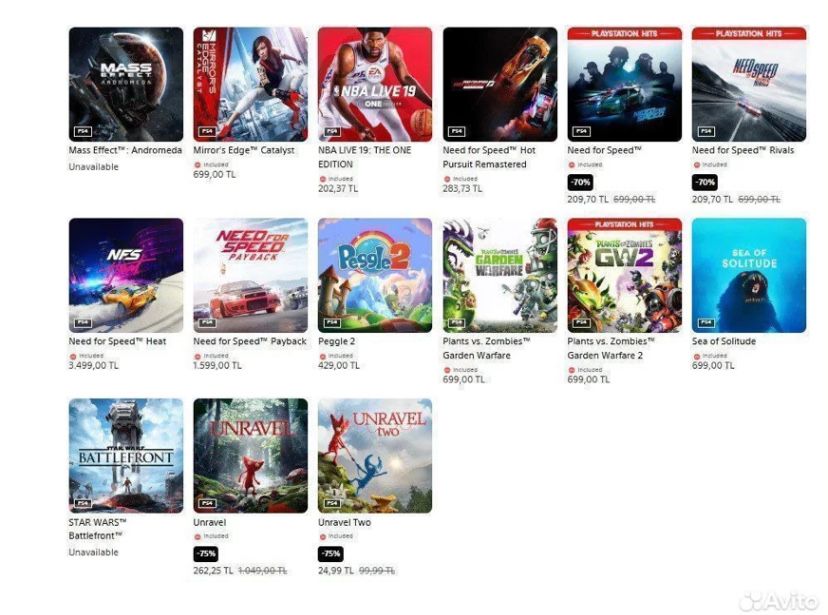 EA PLAY подписка на пс4/5 psplus игры на playstation