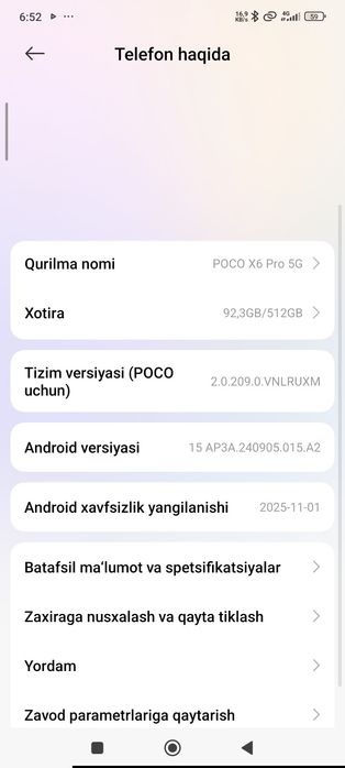 Poco x6pro 512gb 12