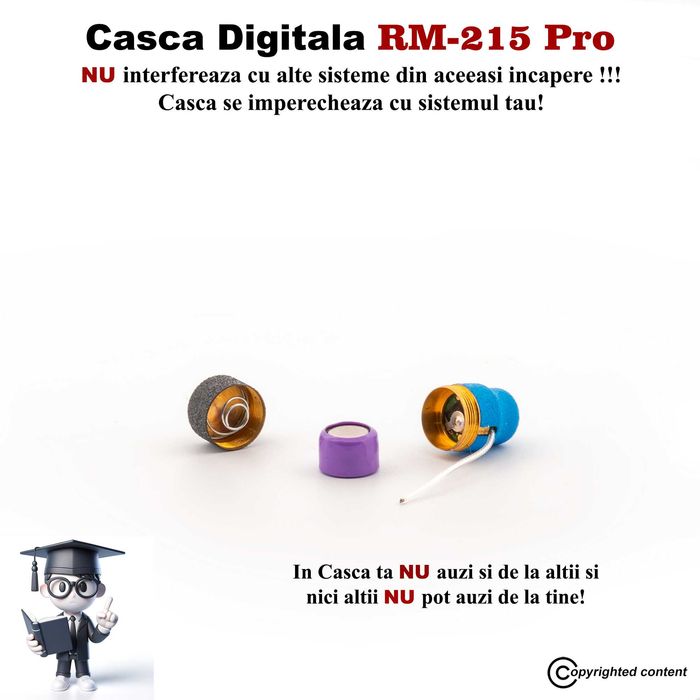 Casca de Copiat Profesionala RM-210 Casti de copiat Sisteme de copiat
