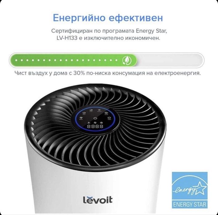 Въздухопречиствател Levoit LV-H133, Пречистваща площ 83 м2