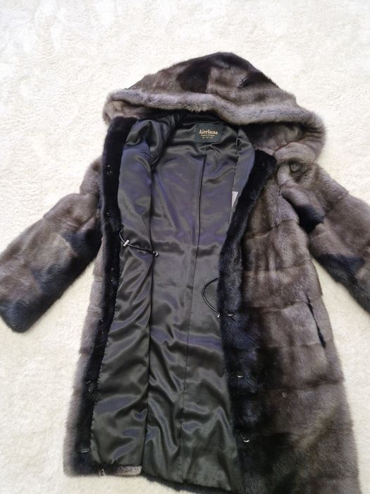 Шуба норковая графит