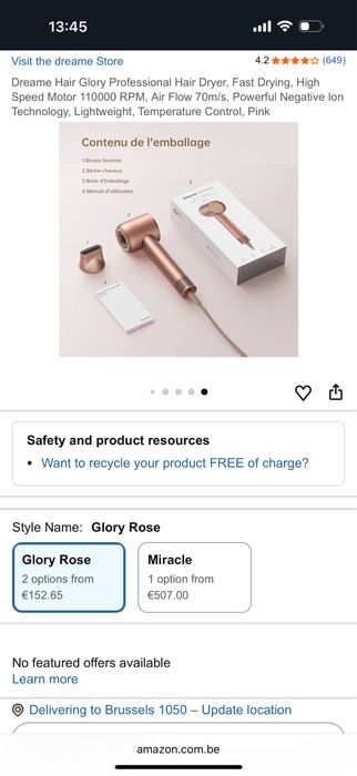 Сешоар Dreame Rose Gold