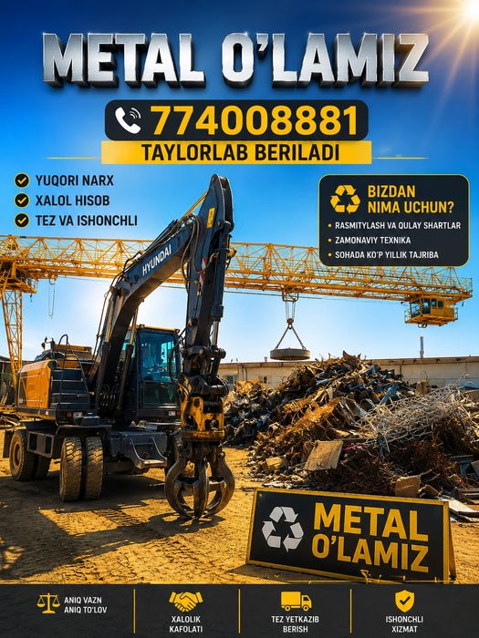 7000 Sumgacha metallom olamiz toshkent shaxar buylab
