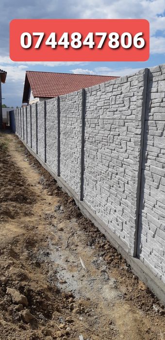 Placi gard beton armat cu fier beton