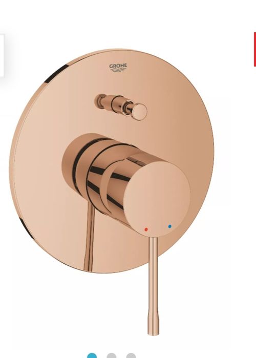 Baterie dus Grohe cu montare îngropată, set complet.