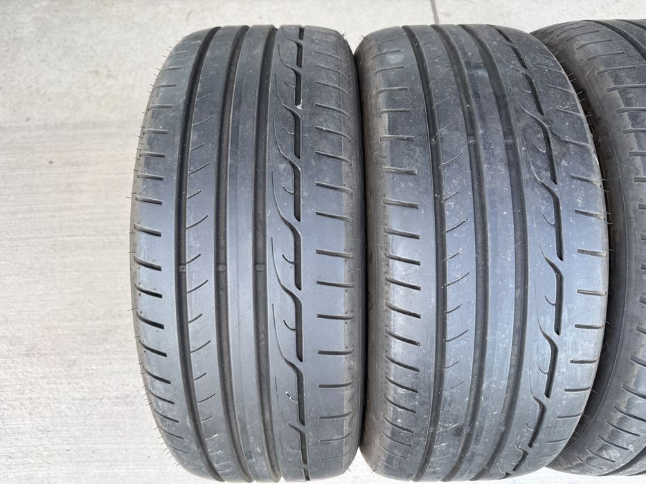 4бр. ОТЛИЧНИ Летни Гуми С Борд 225/45R/19 -DUNLOP- DOT:4918- 7.0мм+6.5мм