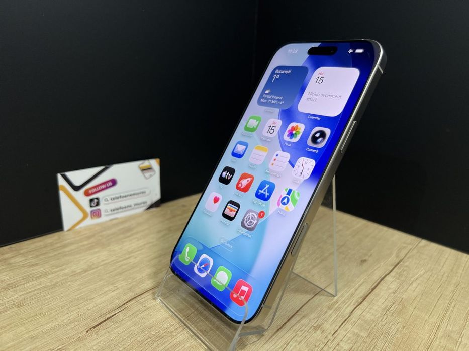 Iphone 16 Pro Max 256Gb Natural Titanium Second-Hand Foarte Bun 3 ani