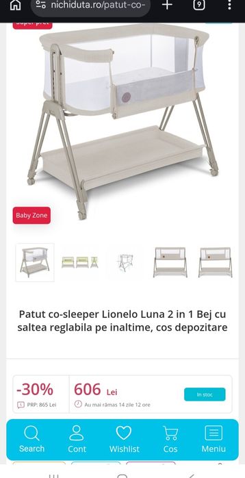 Patut co-sleeper Lionelo Luna 2 in 1