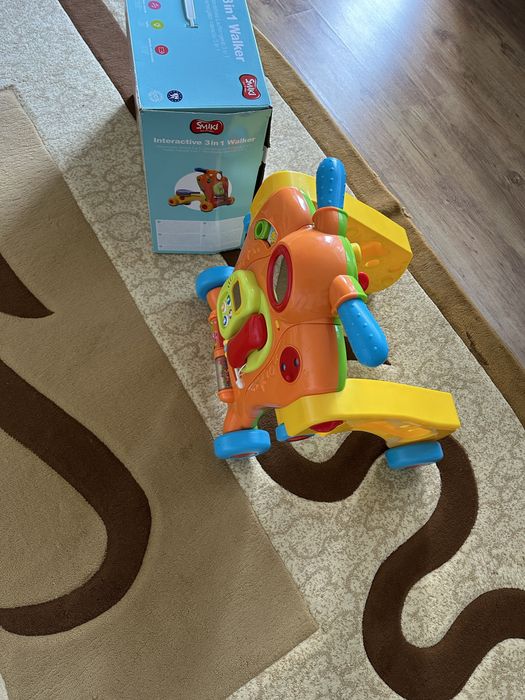Smiki, Baby Walker, antemergator, jucarie interactiva de impins, 3 in1