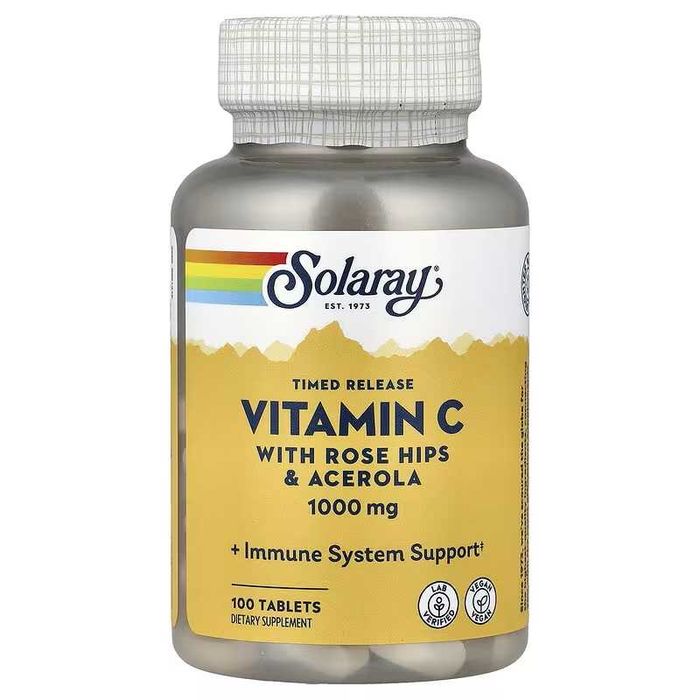 Solaray Vitamin C Rose Hips витамин C с шиповником