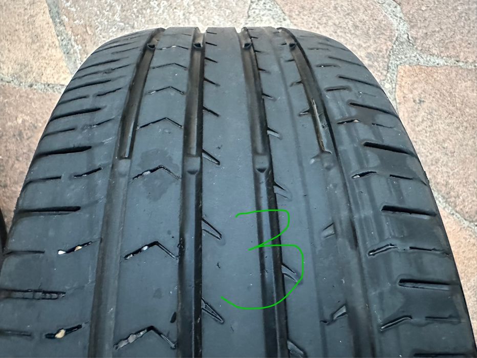 Шины 215/55/R17 Continental, б/у.