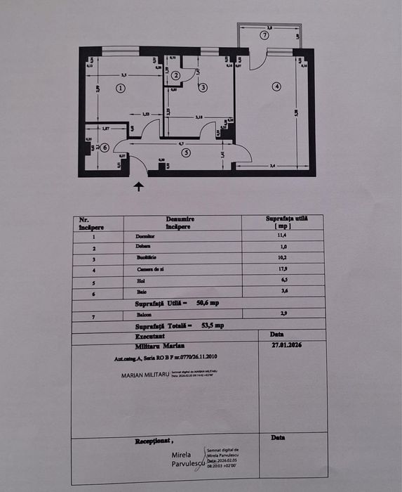 Vand apartament decomandat cu 2 camere