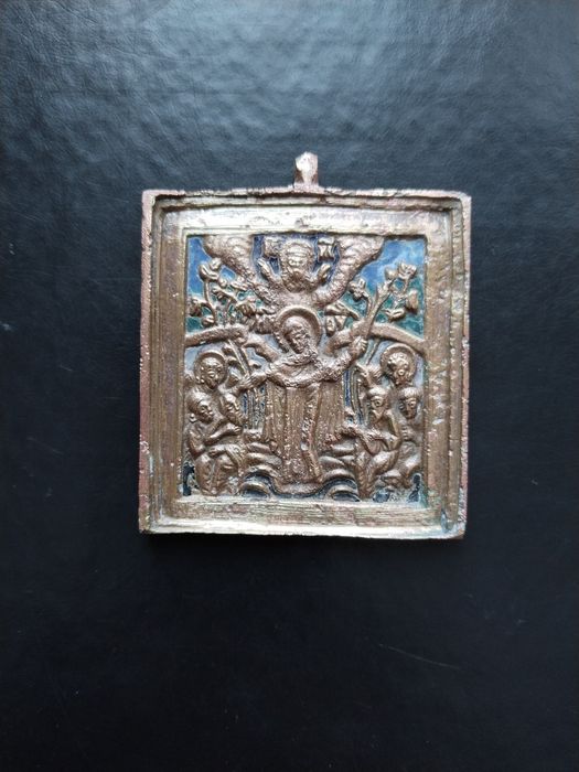 Икона вершковая бронзовая