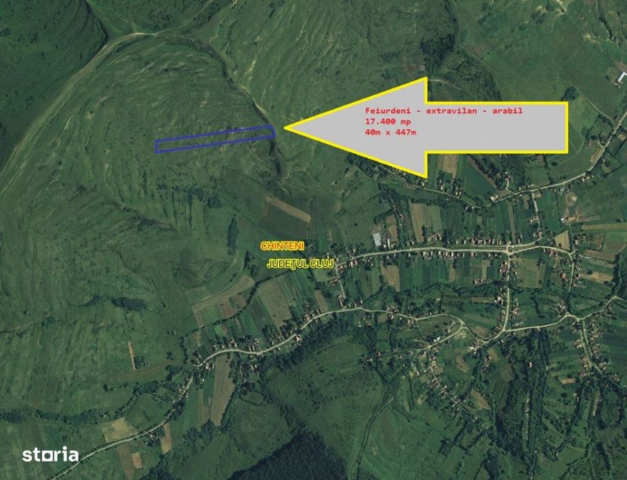 Teren extravilan in Feiurdeni, 17400 mp, expunere sudica