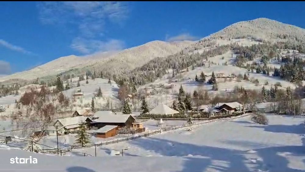 Teren 34,5 ari + cabana A-frame Colibita – ideal pentru resort, spa