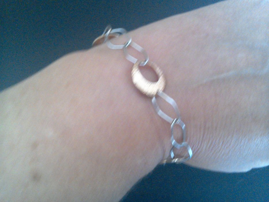 Brățară de argint 925 (marcată) cu rodiu - 20 cm - nouă