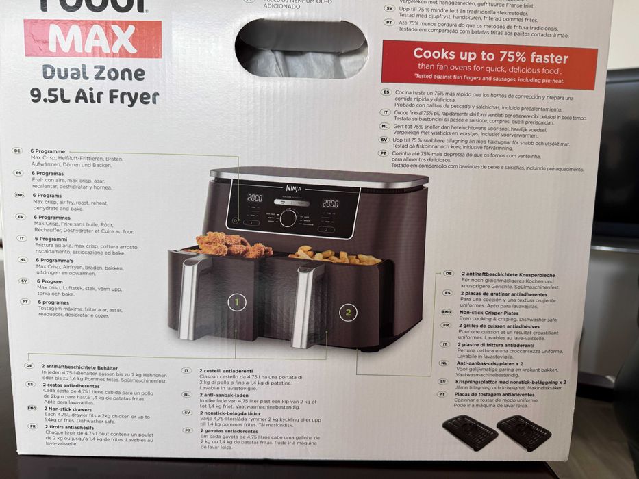 [ НОВ > Ninja AF400EU Airfryer / еър фрайър Фритюрник с горещ въздух