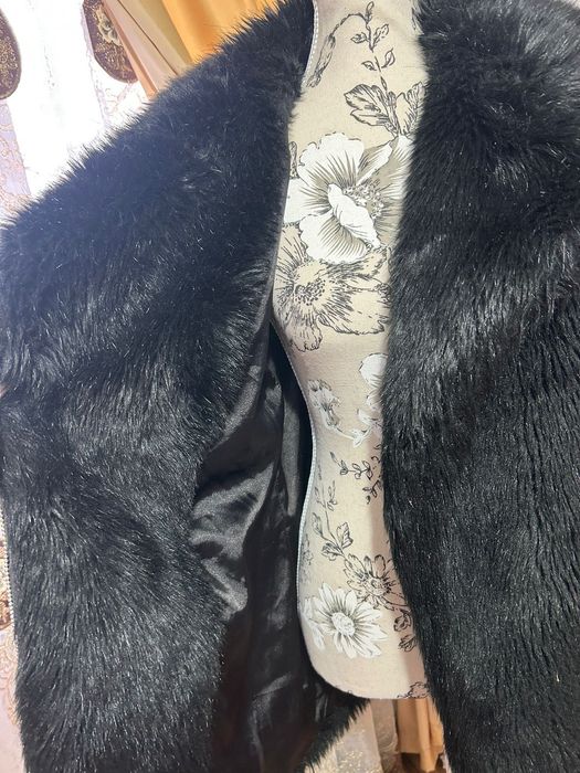 Blană naturală cu paiete