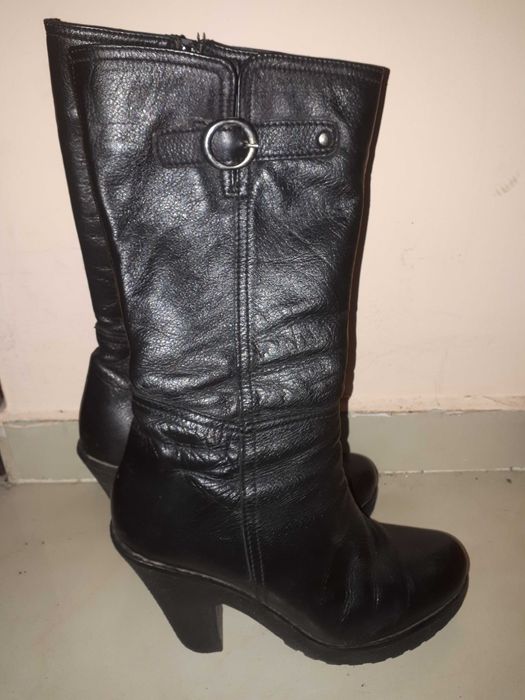 Ботуши естествена кожа черни