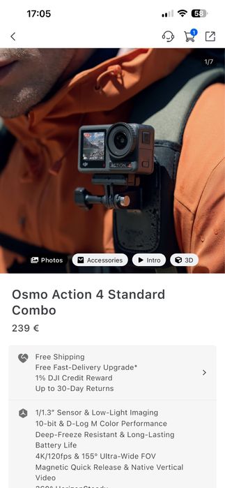 DJI Osmo Action 4 Standart Combo