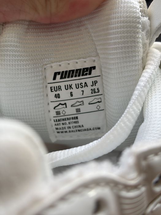 Balenciaga runner full white 40,43