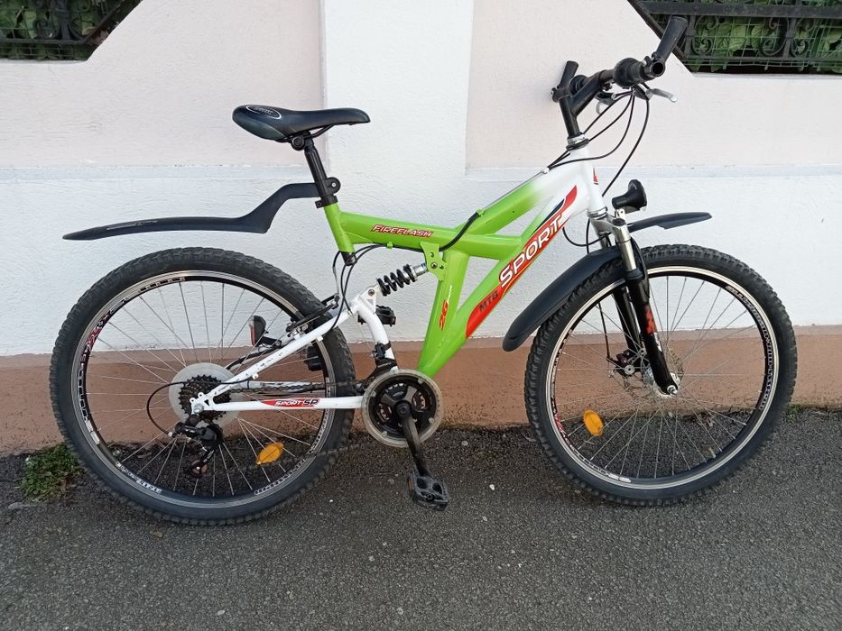 Bicicleta montain bike full suspensie frână pe disc