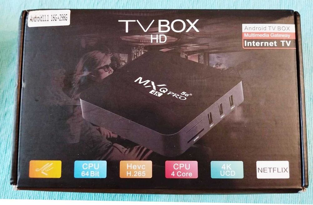 Android TV BOX 16GB RAM, 256GB ROM. Андроид тв бокс, чисто нов.