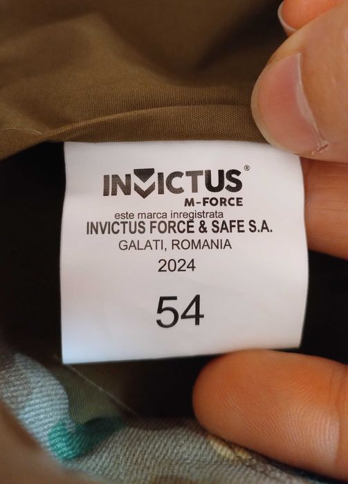 Capela / sapca militara camuflaj combat, INVICTUS marimea 54+cuc/stema