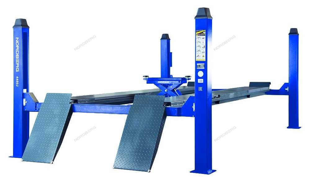 Подъемник 4х-стоечный 5т, c траверсой, для сход-развала NORDBERG 4450
