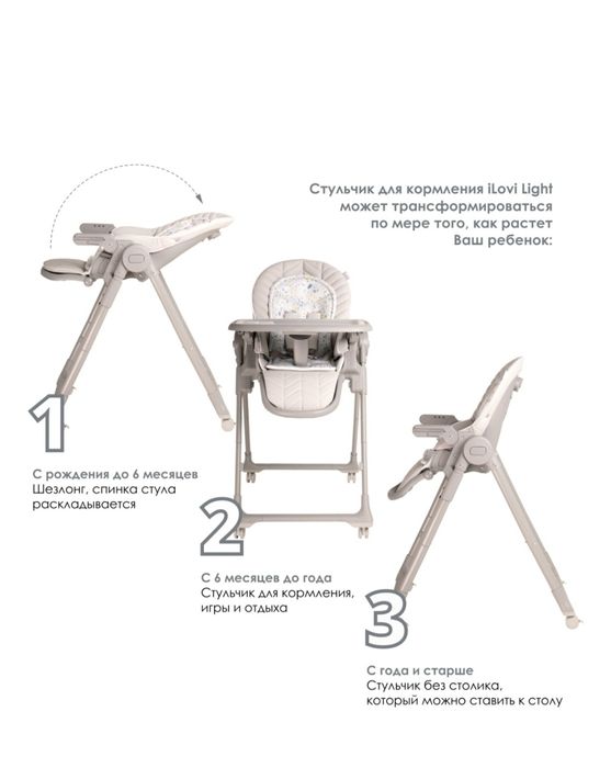 стульчик  для кормления и шезлонг