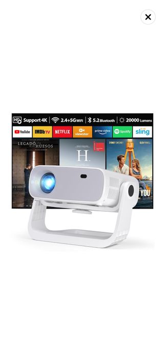 Videoproiector Wielio 2025, 1080P, Wifi6, Blt, 20000lmn