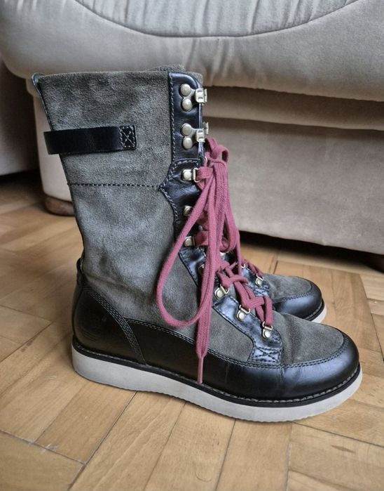 Ghete premium Timberland Brattle Tall, Piele căprioară - 36 (23 cm)