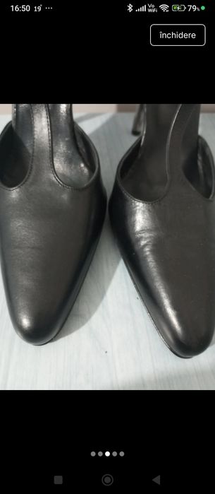 Pantofi stiletto din piele naturală mărimea 37
