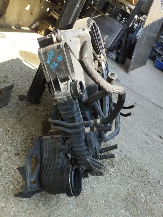 W211 К-т Радиатор с перка за охлаждане и интеркулер за Мерцедес Е-клас