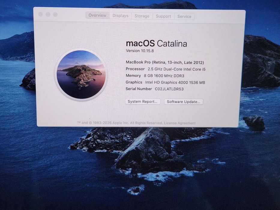 Macbook pro 2012
Ram 16 gb 
Xotirasi 512 gb
Touch bar funksiyasi ish