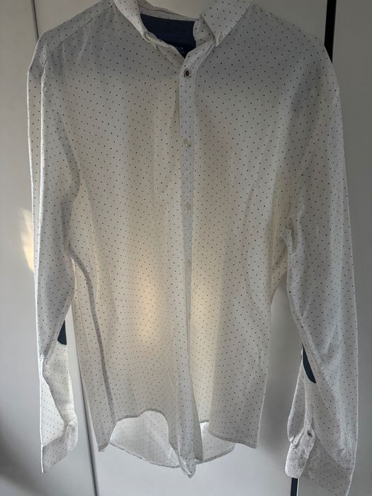 Cămașa Zara, bărbați, slim fit, albă, mărimea 42