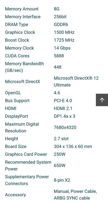 Видео карта Palit RTX 3070 GameRock LHR 8GB GDDR6