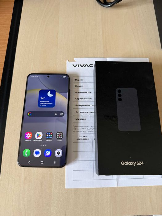 Samsung Galaxy S24 5G 128GB 8RAM Black Гаранция!