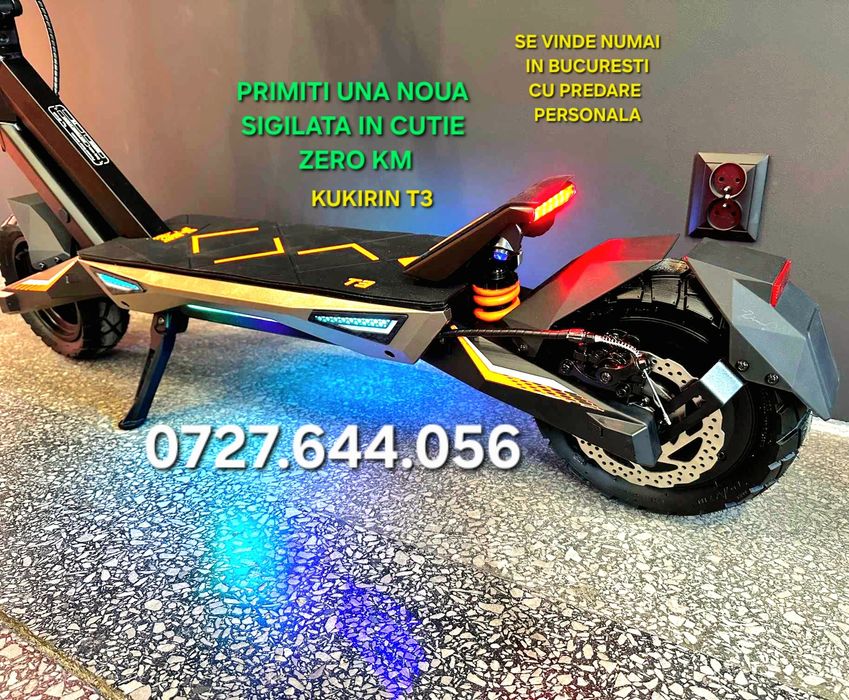 Kukirin T3 Noua sigilata zero km 800 wati 16A trotineta electrica MARE