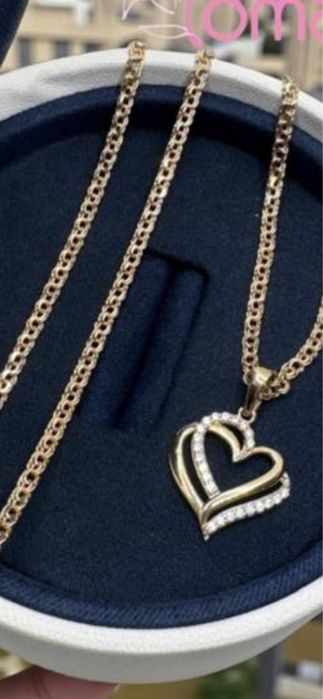 Золотая цепочка с подвеской, 585 проба, 4.4 г