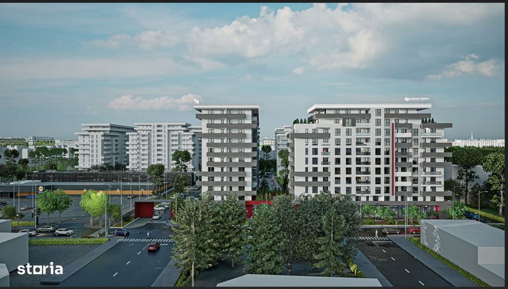 Apartament luminos cu 2 camere, balcon 8 mp, 60.35mp Confort Evolution