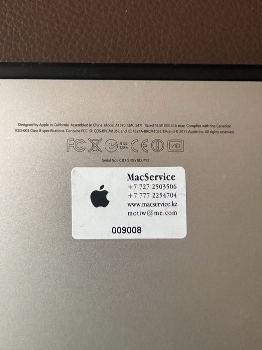 Mackbook Air 2013 + зарядка