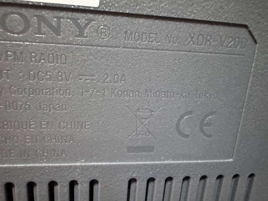 Radio portabil cu DAB+ Sony XDR-V20D, FM AUX, Grey