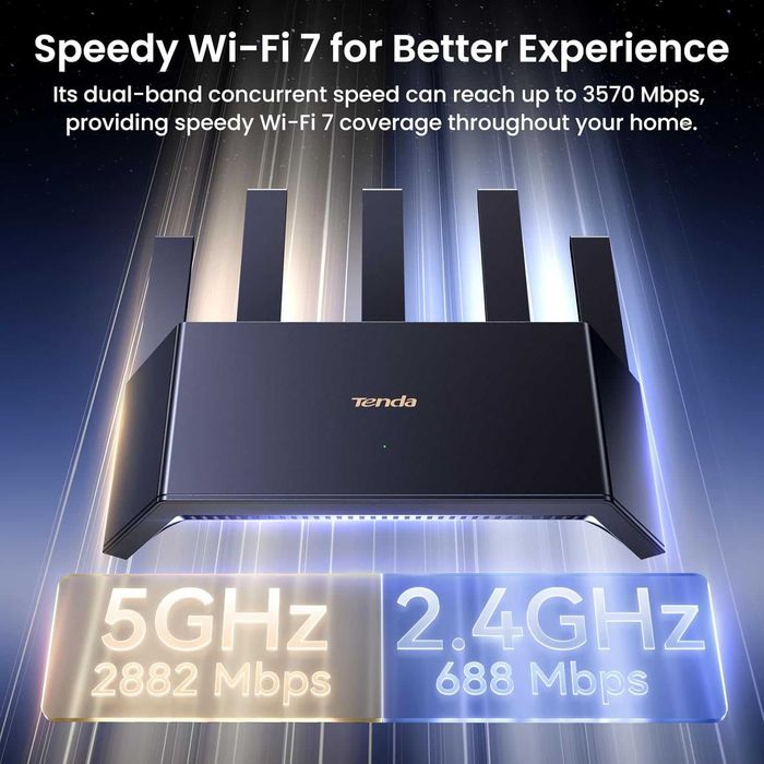Router Wireless Wifi 7 Gigabit Tenda BE3600 nou garantie 3 ani sigilat