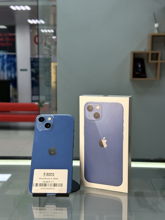 айфон 13 синий iphone  13 blue