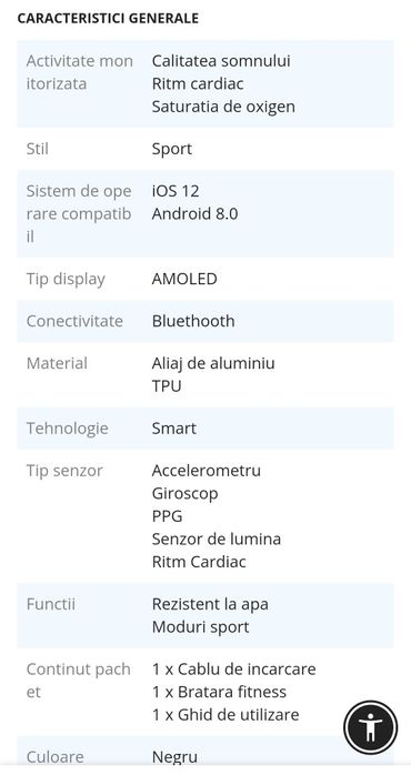 Xiaomi Smart Band Mi 10 Negru