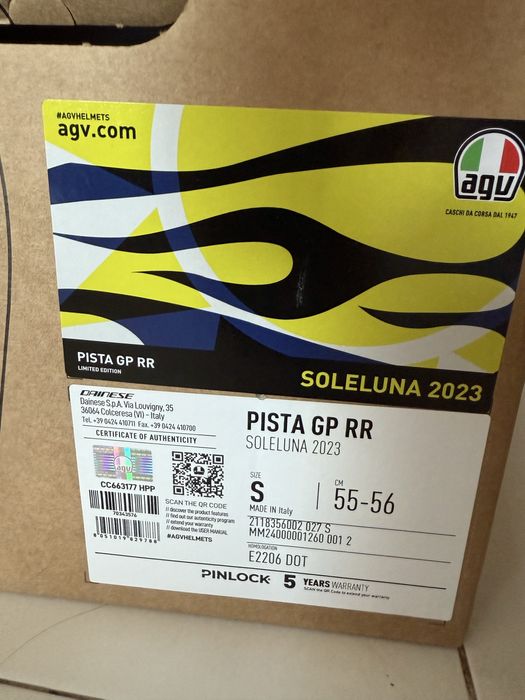AGV Pista GP RR - Rossi SOLELUNA 2023 - S